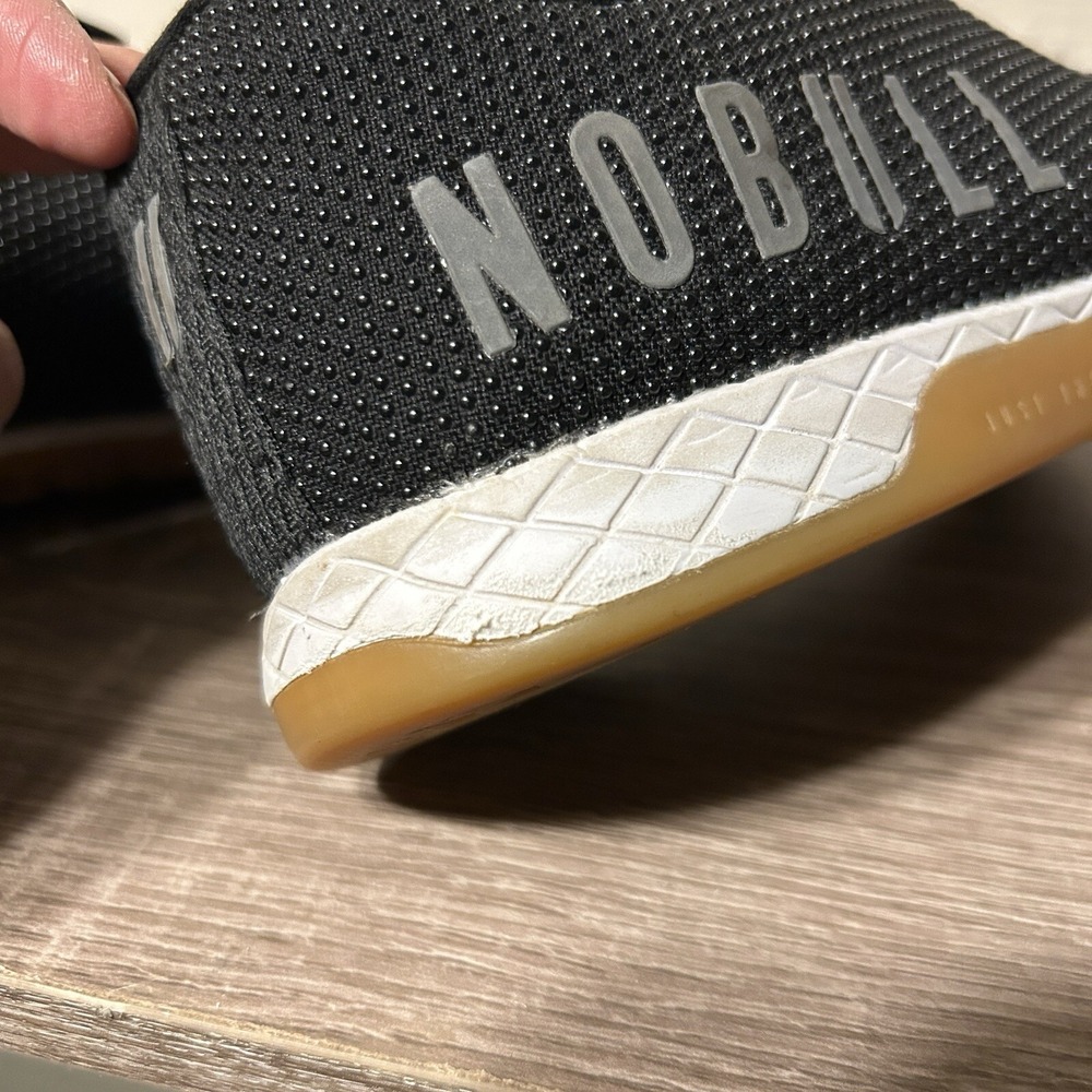 Nobull Outwork Superfabric Sneakers Men Size 7 Women Size 8.5 Black Gum Training - Picture 3 of 10